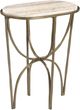 Furniture Classics Beale Natural Marble Top End Table with Gold Base-0