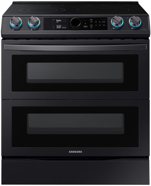 Samsung 30" Fingerprint Resistant Black Stainless Steel Slide-In Electric Range-0