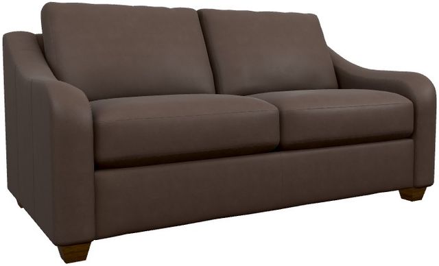 La-Z-Boy® Charlie Cognac Leather Apartment-Size Sofa-0