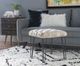 Powell® Neva Beige Square Ottoman Stool-5