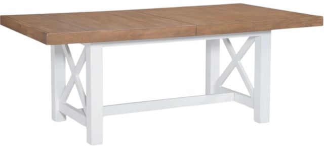 Legacy Classic Franklin Harvest Oak Dining Table with Natural White Base-0