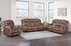 New Classic® Home Furnishings Morello Brown Dual Manual Reclining Sofa-1