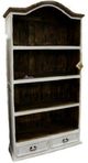 Million Dollar Rustic Frosted White Bookcase-0