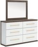 Signature Design by Ashley® Mazilar Brown/White Dresser and Mirror-0