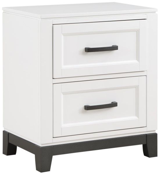 Homelegance® Garretson Gray/White Nightstand-0