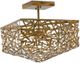 Currey & Company Confetti Hand Rubbed Gold Leaf Semi-Flush Lighting-1