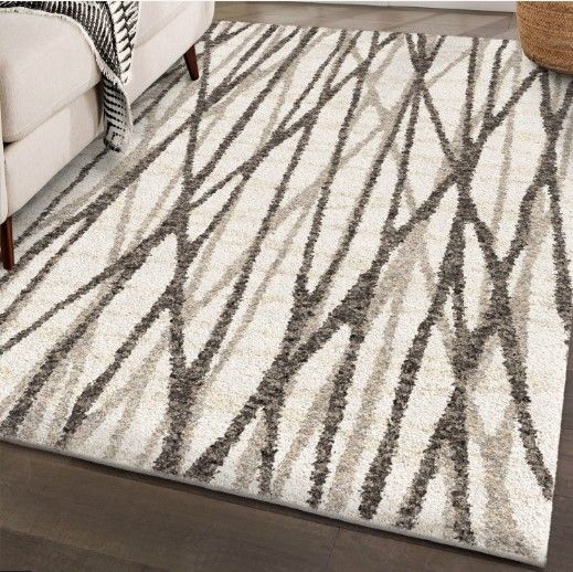 Orian Cloud 19 Dripping Taupe 5'x8' Area Rug-1