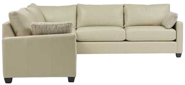La-Z-Boy® Wilmette 2-Piece Ivory Leather Sectional-1