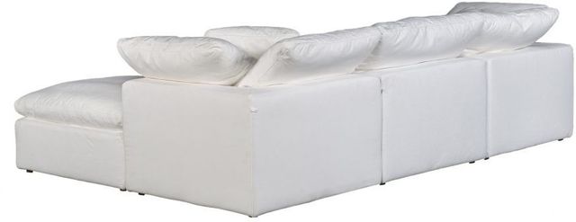 Moe's Home Collection Clay Lounge 4-Piece Cream White Modular Sectional and Ottoman-3