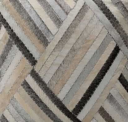 Dovetail Furniture Edith Brown/Gray/Natural Pouf-2