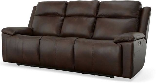 Flexsteel® Chance Brown Power Gliding Sofa with Power Headrest-2