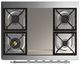 Ilve® Majestic III 36" Stainless Steel Pro Style Dual Fuel Natural Gas Range with Solid Door and Chrome Trim-2