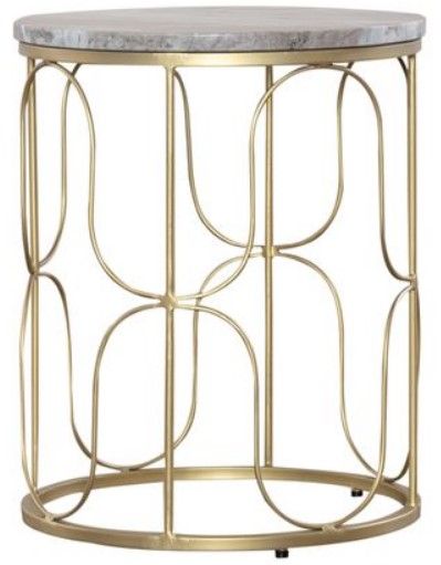 Liberty Furniture Verona 2-Piece Greystone/Satin Gold Accent Table Set-2