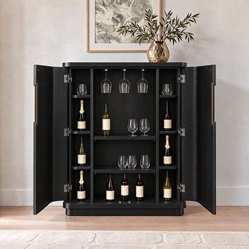Signature Design by Ashley® Haldenwick Black Bar Cabinet-2