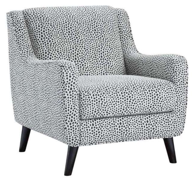 Fusion Furniture Winston Salt Black/White Accent Chair-0