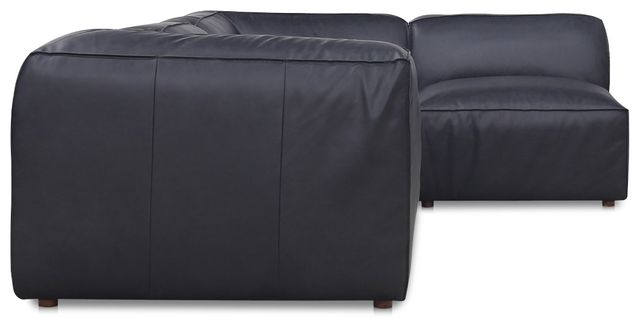 Moe's Home Collection Form Signature 4-Piece Vantage Black L-Shaped Modular Leather Sectional-2