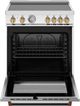 Bertazzoni Master Series 30" Fingerprint Resistant Nero Matt Pro Style Induction Range with Gold Accents-1