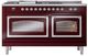 Ilve® Nostalgie II Noblesse 60'' Burgundy Pro Style Dual Fuel Range with Chrome Trim-1