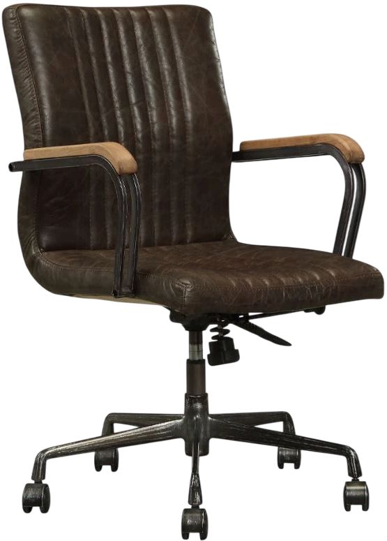 ACME Furniture Joslin Distress Chocolate Executive Office Chair-0