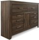Signature Design by Ashley® Juararo 3-Piece Dark Brown King/California King Panel Headboard Bed Set-2