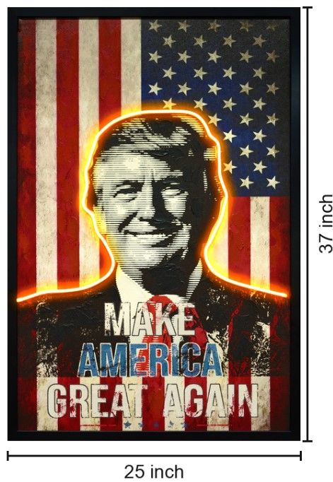 Classy Living Luminous Neon Patriotic Statement Wall Art-2