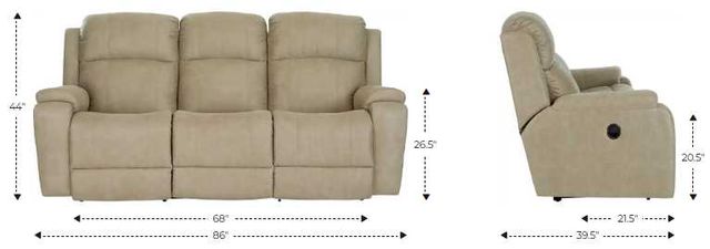 La-Z-Boy® Dorian Barley Manual Reclining Sofa-2