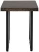 International Furniture Direct Raramuri Stained Dark Chairside Table with Black Base-3