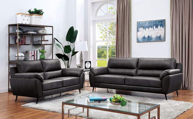 Furniture of America® Clarke 2-Piece Dark Gray Sofa Set-0