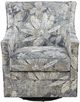 Olliix by Madison Park Blue Multi Alana Curve Back Swivel Glider Chair-0