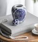 A & B Home Meera Blue/White Lidded Jar-2