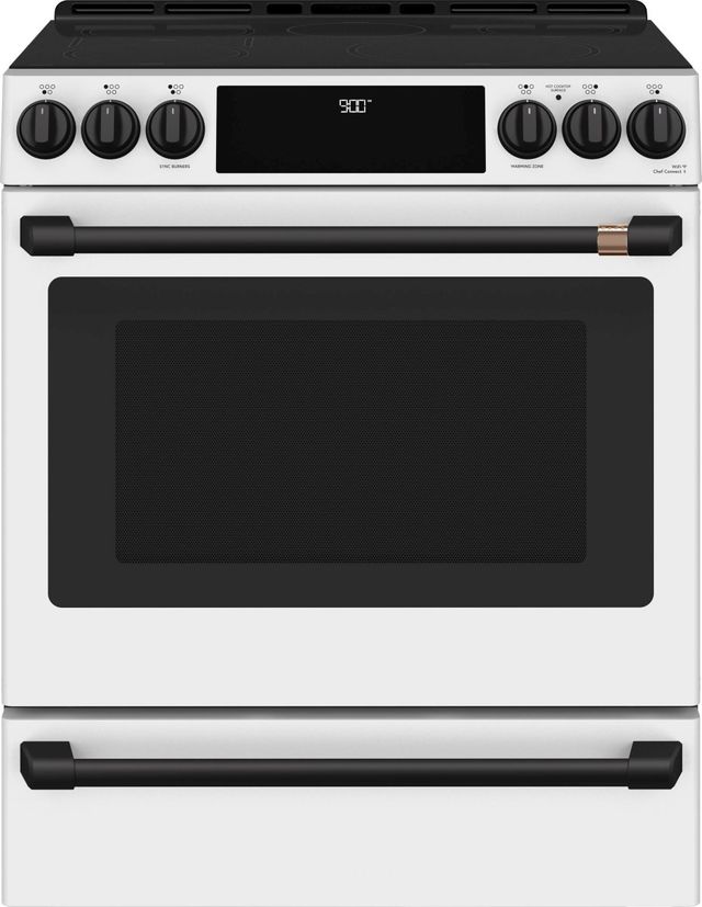 Café™ Flat Black Front Control Induction Knobs and Handle Kit-2