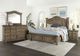 Vaughan-Bassett Rustic Hills Saddle Gray King Poster Storage Bed-3