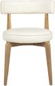 TOV Furniture Nikita Cream/Natural Vegan Leather Dining Chair-3