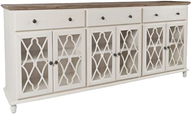 Jofran Inc. Aurora Hills Brushed White 6-Door Accent Chest-0