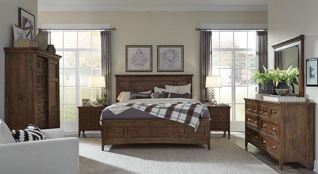 Magnussen Home® Bay Creek Toasted Nutmeg California King Panel Storage Bed-1