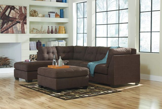 Benchcraft® Maier 2-Piece Walnut Left-Arm Facing Sectional and Chaise-2