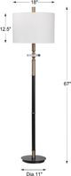 Uttermost® Maud Aged Black/Antique Brass Floor Lamp-2