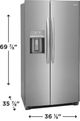 Frigidaire Gallery® 36" 25.6 Cu. Ft. Smudge-Proof® Stainless Steel Side-by-Side Refrigerator-2