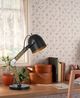 Cal® Lighting & Accessories Binimi Matte Black/Wood Desk Lamp-1