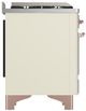 Ilve® Majestic III 36" Antique White Pro Style Dual Fuel Natural Gas Range with Solid Door and Copper Trim-3