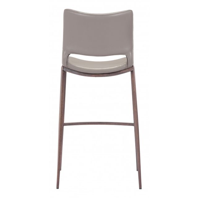 Zuo® Modern Ace Gray/Walnut Bar Chair-3