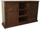 American Heartland Manufacturing Rustic Chocolate Mousse Tall Quaint Shutter TV Stand-0