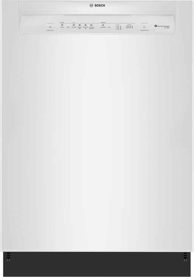 Bosch® 100 Series 24'' White Front Control Built-In Dishwasher-0
