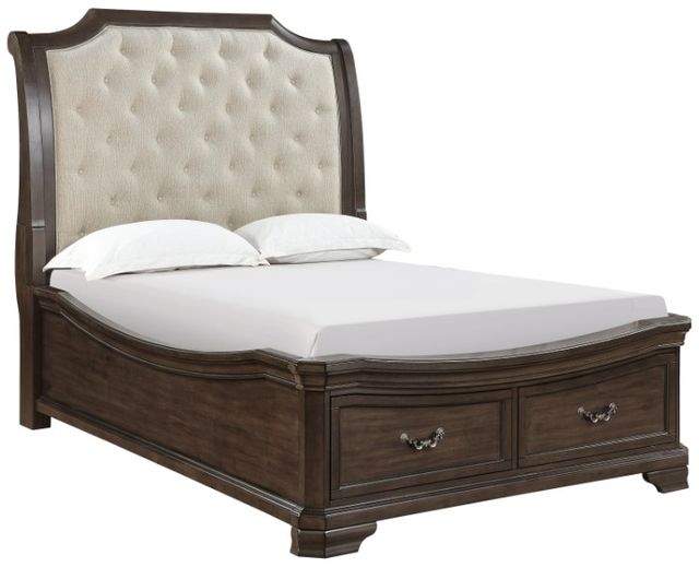 New Classic® Home Furnishings Lyndhurst 4-Piece Walnut Queen Panel Bedroom Set-2