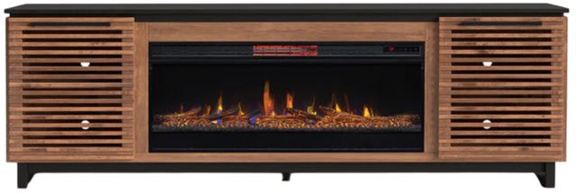 Legends Home Graceland Black/Bourbon 86" Fireplace Console-3