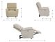 La-Z-Boy® Ava Ivory Leather Power Wall Recliner with Headrest and Lumbar-2