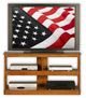 American Heartland Manufacturing Oak 48" Open TV Cart-1