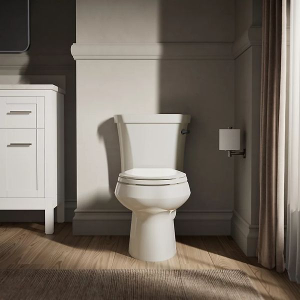 KOHLER® Wellworth® Biscuit  2-Piece 29" Elongated Right-Hand TripToilet, 1.28 Gpf with Insuliner® Tank Liner and Tank Cover Lock-3