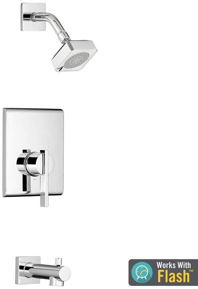 American Standard Times Square® Polished Chrome Tub and Shower Trim Kit with Pressure Balance Cartridge-1