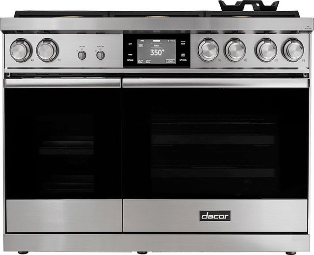 Dacor® Contemporary 48" Silver Stainless Steel Pro Dual Fuel Steam Range-0